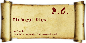 Misángyi Olga névjegykártya